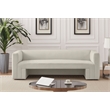 Bowery Hill Contemporary Solid Wood Frame Rich Cream Velvet Sofa
