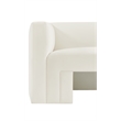 Bowery Hill Contemporary Solid Wood Frame Rich Cream Velvet Sofa