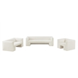 Bowery Hill Contemporary Solid Wood Frame Rich Cream Velvet Sofa