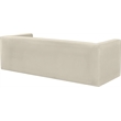 Bowery Hill Contemporary Solid Wood Frame Rich Cream Velvet Sofa