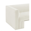 Bowery Hill Contemporary Solid Wood Frame Rich Cream Velvet Sofa