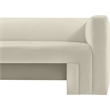 Bowery Hill Contemporary Solid Wood Frame Rich Cream Velvet Sofa
