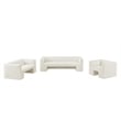 Bowery Hill Contemporary Solid Wood Frame Rich Cream Velvet Sofa