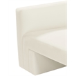 Bowery Hill Contemporary Solid Wood Frame Rich Cream Velvet Sofa