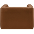 Bowery Hill Contemporary Solid Wood Frame Soft Saddle Velvet Chair