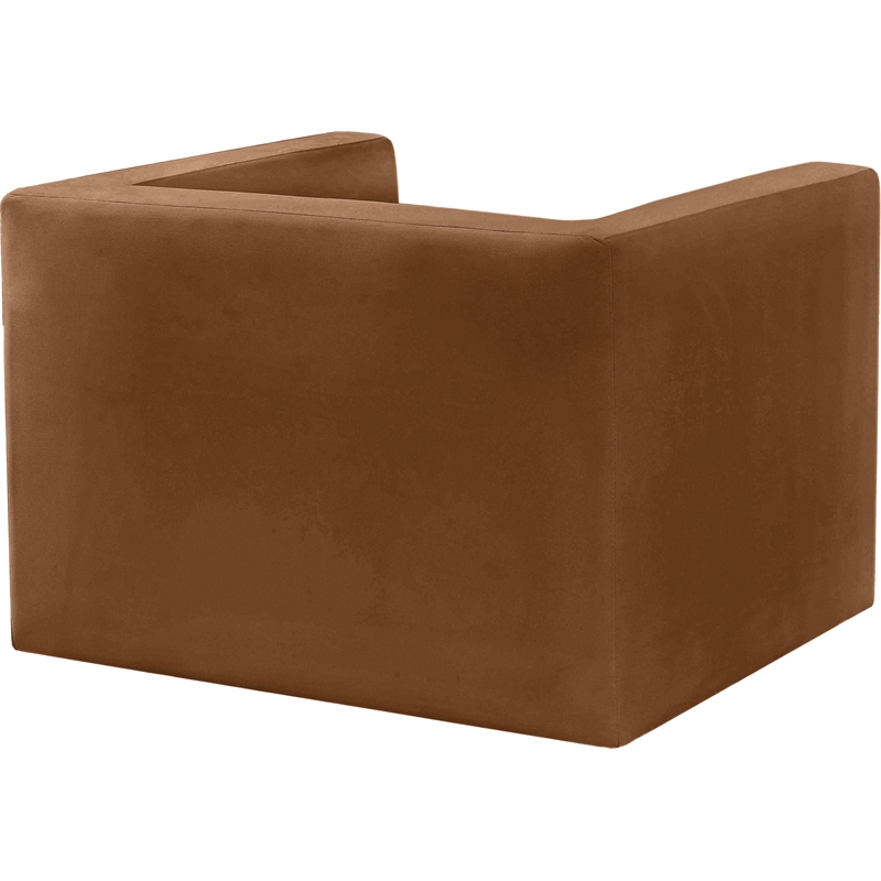 Bowery Hill Contemporary Solid Wood Frame Soft Saddle Velvet Chair