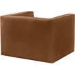Bowery Hill Contemporary Solid Wood Frame Soft Saddle Velvet Chair
