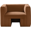 Bowery Hill Contemporary Solid Wood Frame Soft Saddle Velvet Chair
