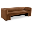 Bowery Hill Contemporary Solid Wood Frame Soft Saddle Velvet Sofa