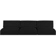 Bowery Hill Contemporary Soft Plush Black Fabric Modular Sofa