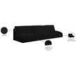 Bowery Hill Contemporary Soft Plush Black Fabric Modular Sofa