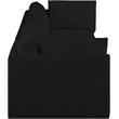 Bowery Hill Contemporary Soft Plush Black Fabric Modular Sofa