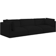 Bowery Hill Contemporary Soft Plush Black Fabric Modular Sofa