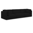 Bowery Hill Contemporary Soft Plush Black Fabric Modular Sofa
