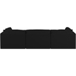 Bowery Hill Contemporary Soft Plush Black Fabric Modular Sofa