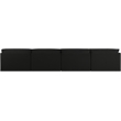 Bowery Hill Contemporary Soft Plush Black Fabric Modular Sofa