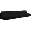 Bowery Hill Contemporary Soft Plush Black Fabric Modular Sofa