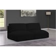 Bowery Hill Contemporary Soft Plush Black Fabric Modular Sofa