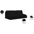 Bowery Hill Contemporary Soft Plush Black Fabric Modular Sofa