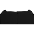 Bowery Hill Contemporary Soft Plush Black Fabric Modular Sofa