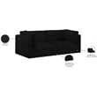 Bowery Hill Contemporary Soft Plush Black Fabric Modular Sofa