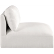 Bowery Hill Contemporary Soft Plush Cream Durable Fabric Armless