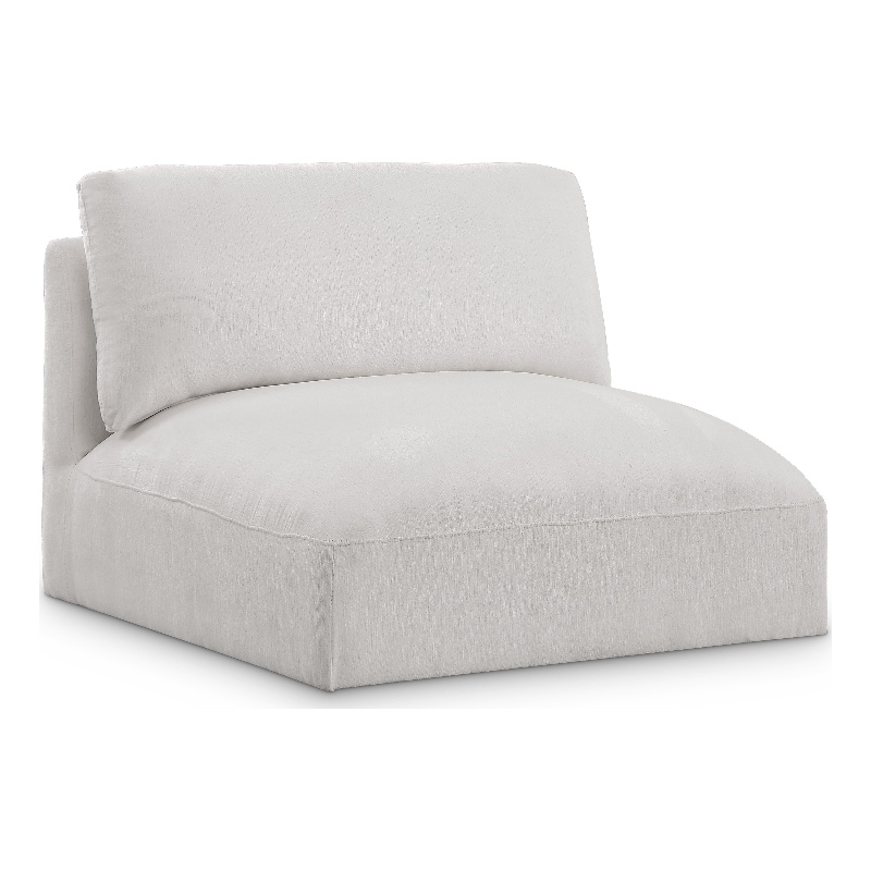 Bowery Hill Contemporary Soft Plush Cream Durable Fabric Armless
