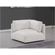 Bowery Hill Contemporary Soft Plush Cream Durable Fabric Corner
