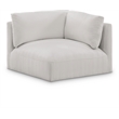 Bowery Hill Contemporary Soft Plush Cream Durable Fabric Corner