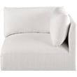 Bowery Hill Contemporary Soft Plush Cream Durable Fabric Corner