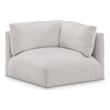 Bowery Hill Contemporary Soft Plush Cream Durable Fabric Corner