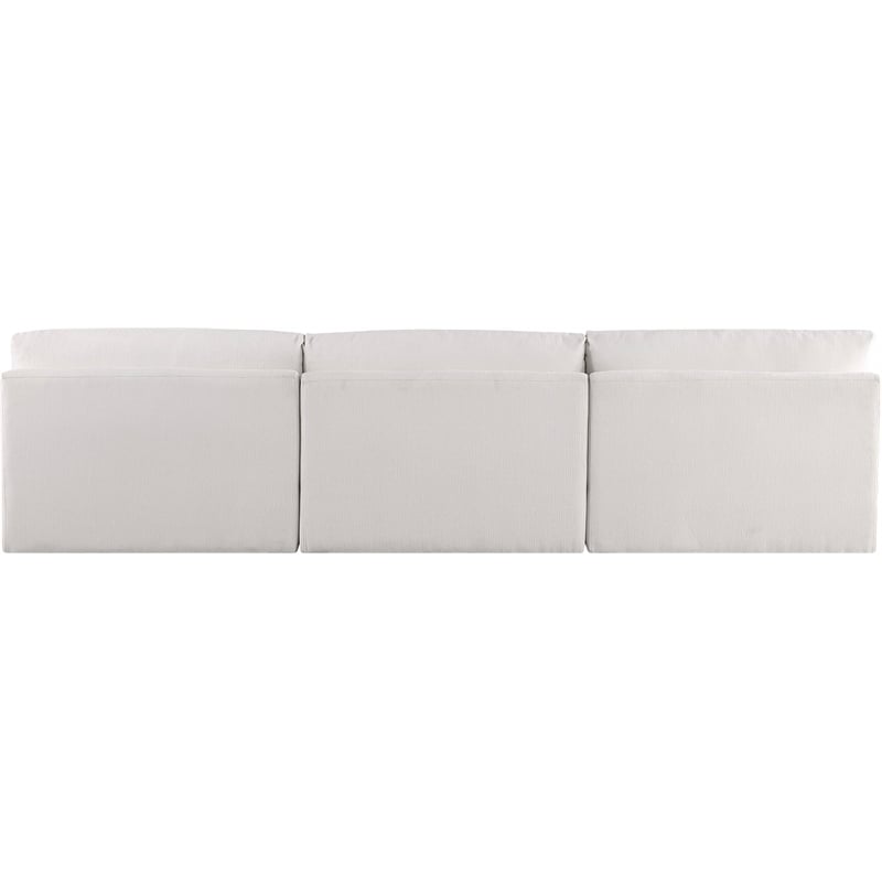 Bowery Hill Contemporary Soft Plush Cream Fabric Modular Sofa