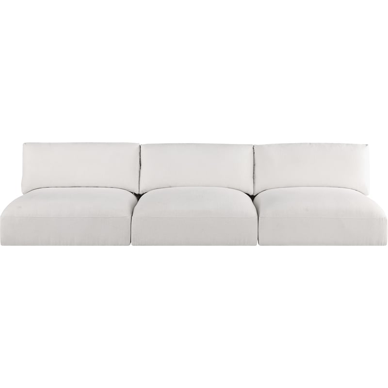 Bowery Hill Contemporary Soft Plush Cream Fabric Modular Sofa