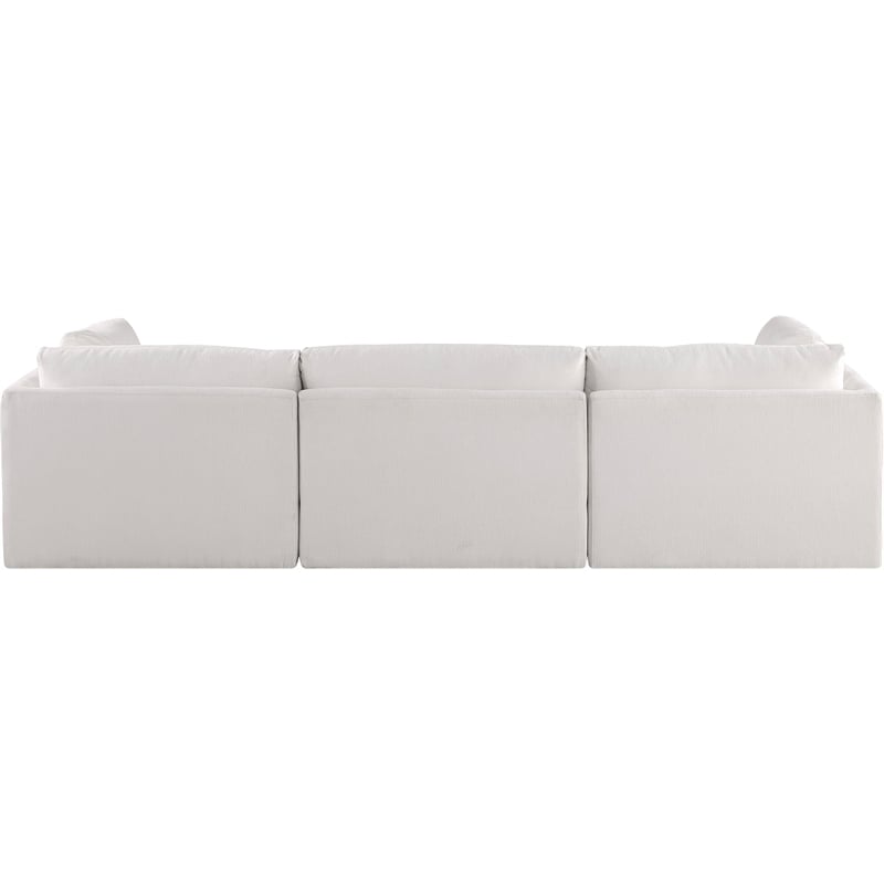 Bowery Hill Contemporary Soft Plush Cream Fabric Modular Sofa