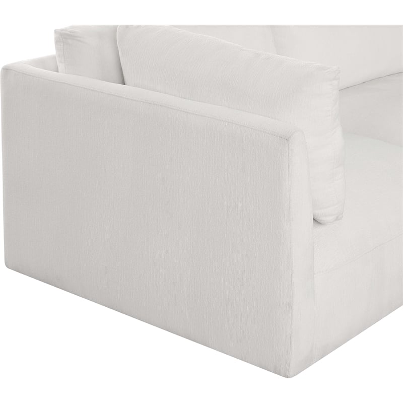 Bowery Hill Contemporary Soft Plush Cream Fabric Modular Sofa