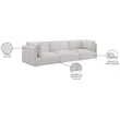 Bowery Hill Contemporary Soft Plush Cream Fabric Modular Sofa
