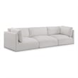Bowery Hill Contemporary Soft Plush Cream Fabric Modular Sofa
