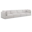 Bowery Hill Contemporary Soft Plush Cream Fabric Modular Sofa