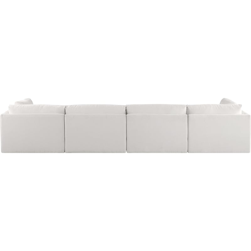 Bowery Hill Contemporary Soft Plush Cream Fabric Modular Sofa