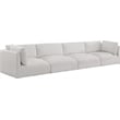 Bowery Hill Contemporary Soft Plush Cream Fabric Modular Sofa