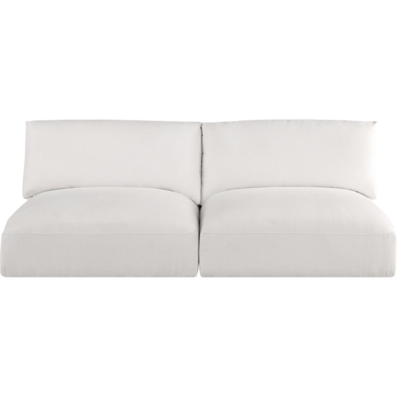 Bowery Hill Contemporary Soft Plush Cream Fabric Modular Sofa