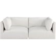 Bowery Hill Contemporary Soft Plush Cream Fabric Modular Sofa
