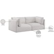 Bowery Hill Contemporary Soft Plush Cream Fabric Modular Sofa
