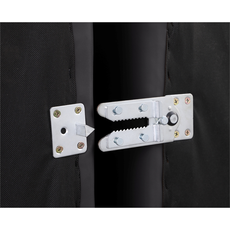 Bowery Hill Contemporary Black Vegan Leather 4-Piece Modular Sofa