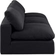 Bowery Hill Upholstered Black Linen Textured Fabric 3-Piece Modular Sofa