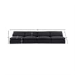 Bowery Hill Upholstered Black Linen Textured Fabric 4-Piece Modular Sofa