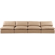 Bowery Hill Contemporary Tan Vegan Leather 4-Piece Modular Sofa