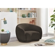 Bowery Hill Contemporary Rich Brown Boucle Durable Fabric Chair