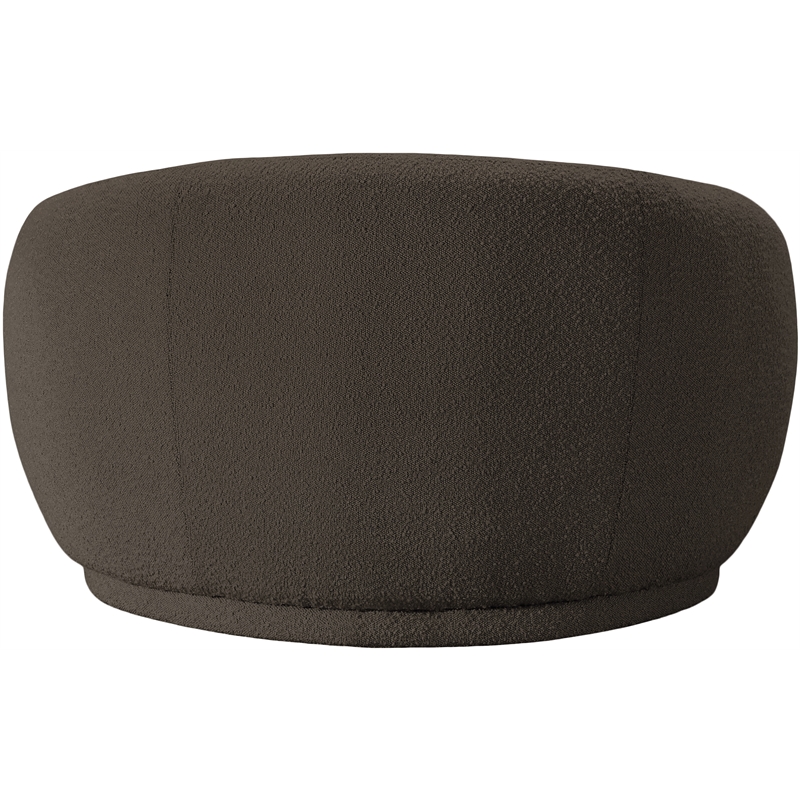 Bowery Hill Contemporary Rich Brown Boucle Durable Fabric Chair