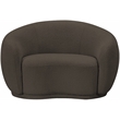 Bowery Hill Contemporary Rich Brown Boucle Durable Fabric Chair
